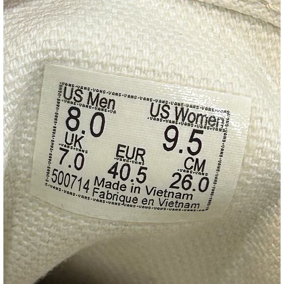 Vans Authentic Lowpro Embroidered Black Check Sneakers Women 9.5 / Men 8 Rare - Picture 8 of 8